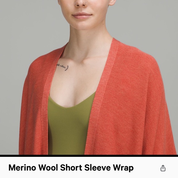 Merino Wool Short Sleeve Wrap - Picture 4 of 4
